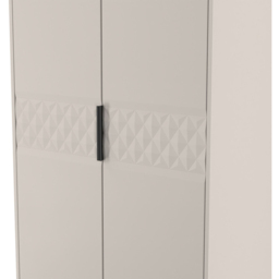 Crowndale Harlequin 2 Door 2 Drawer Kashmir Matt Tall Wardrobe Ready Assembled - thumbnail 4