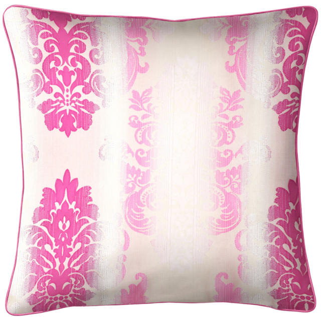 Intimates Glitter Damask Pink Filled Cushion 43 x 43cm 2 Pack - image 1