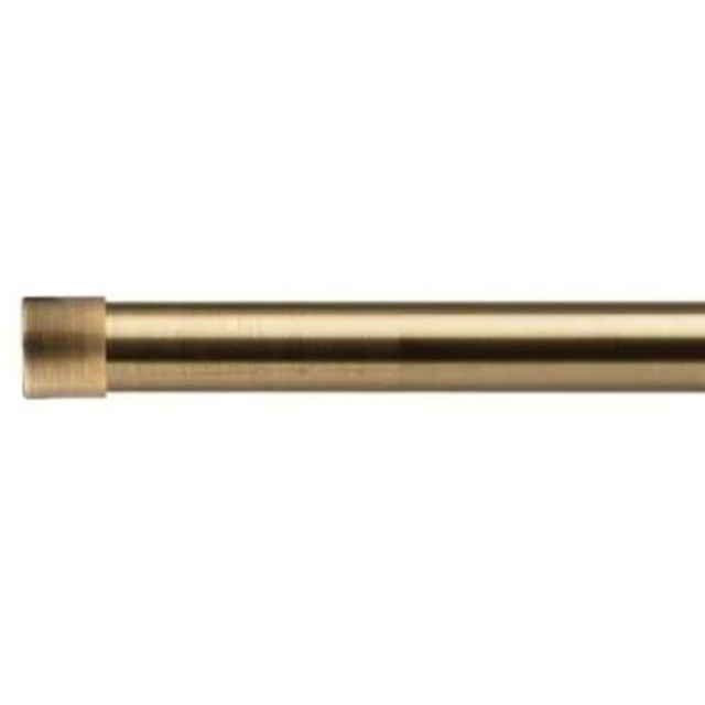 New Edge Blinds Fenton Brass Extendable Eyelet Metal Curtain Pole Set 160-300cm - image 1