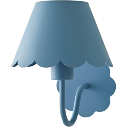 ValueLights Hallie Blue Scallop Rechargeable Wall Lights 2 Pack