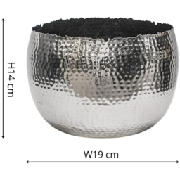 Ivyline Black and Nickel Hammered Bowl 19cm - thumbnail 3