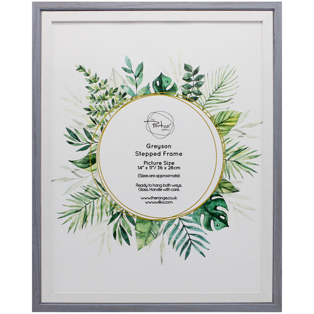 Greyson Grey Stepped Photo Frame 11 x 14 inch - image 1