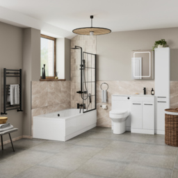Bathstore Milford 2 Door White Floor Standing Basin Unit 610mm - thumbnail 2