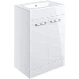 Bathstore Milford 2 Door White Floor Standing Basin Unit 610mm