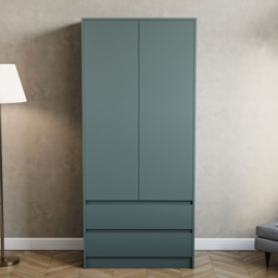 Vida Designs Denver Jasper Green 2 Door 2 Drawer Wardrobe - thumbnail 3