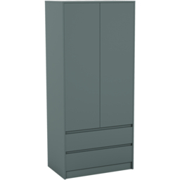 Vida Designs Denver Jasper Green 2 Door 2 Drawer Wardrobe - thumbnail 2