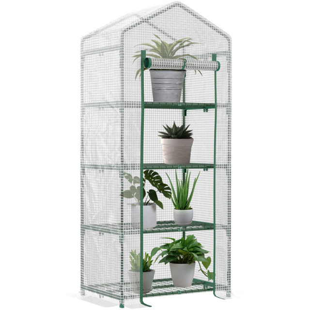 Outsunny White 4-Tier Mini Greenhouse 2.3 x 1.6ft - image 1