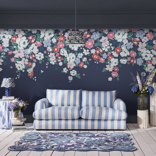 Cath Kidston Clifton Floral Navy Mural - image 1