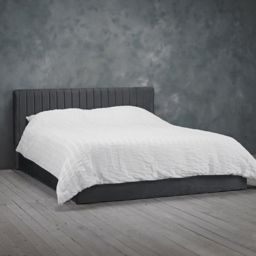 LPD Furniture Berlin Double Silver Bed Frame - thumbnail 1