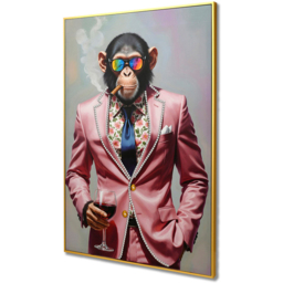 Stylish Monkey Framed Canvas - thumbnail 3