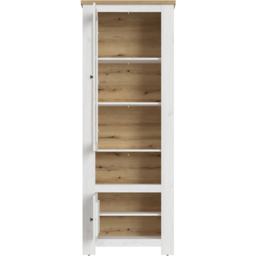 Florence Celesto 2 Door Single Shelf White and Oak LED Display Cabinet - thumbnail 3