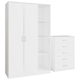 GFW Bailey 2 Piece White Bedroom Furniture Set - thumbnail 2