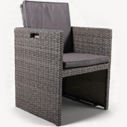 Royalcraft Paris 8 Seater Rattan Cube Dining Set Grey - thumbnail 4