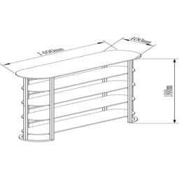 Marseille Black and Light Oak 5 Shelf Storage Unit - thumbnail 4