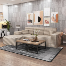 M N Furniture Smart 3 Seater Camel Left Hand L-Shape Corner Sofa - thumbnail 4