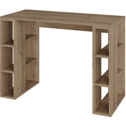 Decortie Colmar Dark Oak 6 Shelf Computer Desk - thumbnail 2