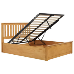 Phoenix Small Double Brown Ottoman Bed - thumbnail 3