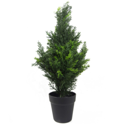 Leaf Topiary Cedar Cypress Artificial Tree in Pot 60cm - thumbnail 1