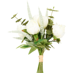 Artificial Peony Bud Salvia and Eucalyptus Bouquet - thumbnail 3