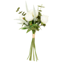 Artificial Peony Bud Salvia and Eucalyptus Bouquet - thumbnail 1