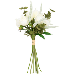 Artificial Peony Bud Salvia and Eucalyptus Bouquet - thumbnail 2