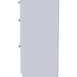 Crowndale Devon 3 Drawer White Matt Deep Chest of Drawers - thumbnail 4