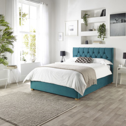 Catherine Lansfield Boutique Single Emerald Velvet Ottoman Bed - thumbnail 3
