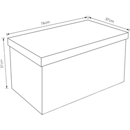 Brushed Velvet Storage Trunk Cream - thumbnail 4