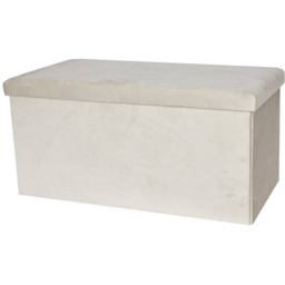 Brushed Velvet Storage Trunk Cream - thumbnail 2