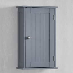 BATH VIDA Priano Single Door Grey Wall Mounted Bathroom Cabinet