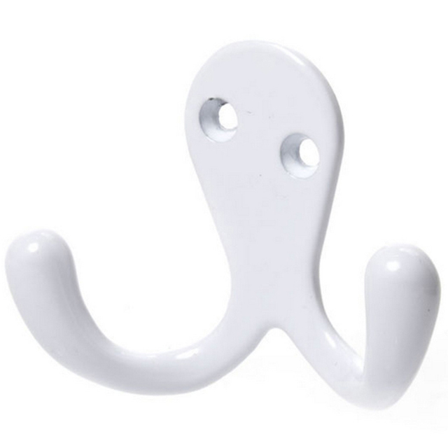 Frosted Fairytale White Double Robe Coat Hook