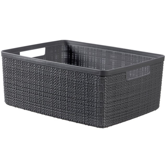 Curver Deep Shadow Jute Design Storage Basket 12L - image 1