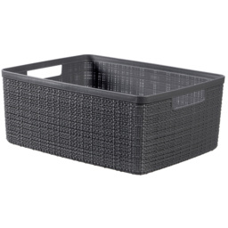 Curver Deep Shadow Jute Design Storage Basket 12L - thumbnail 1