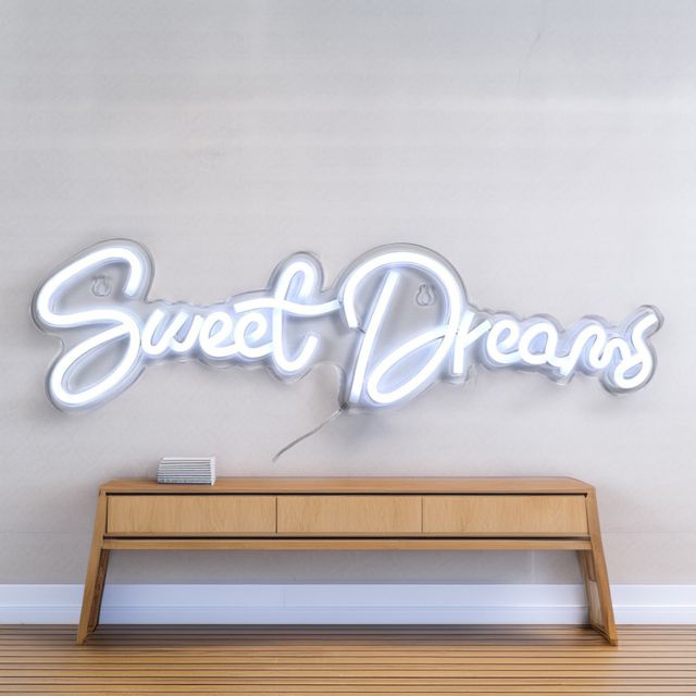 White Sweet Dreams LED Neon Sign - image 1