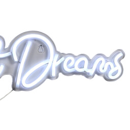 White Sweet Dreams LED Neon Sign - thumbnail 4