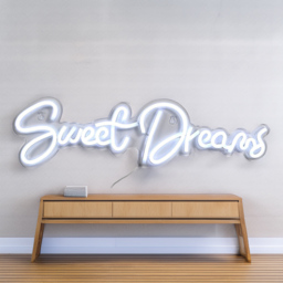 White Sweet Dreams LED Neon Sign - thumbnail 1
