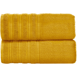 Velosso Hampi Cotton Yellow Bath Sheet Set of 2