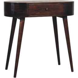 Artisan Furniture Albion Light Walnut Single Drawer Solid Wood Console Table - thumbnail 3