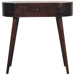 Artisan Furniture Albion Light Walnut Single Drawer Solid Wood Console Table - thumbnail 2