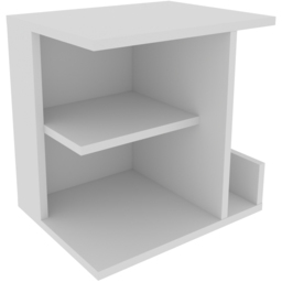 Decorotika Karamira White 3 Shelf Unique Design Bedside Table - thumbnail 2
