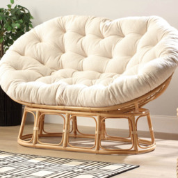 Desser Furniture Papasan Natural Vanilla Sofa