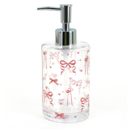 Pink Ribbon Bow Soap Dispenser