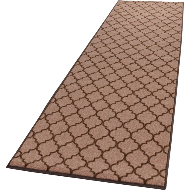 Smart Living Trellis Beige and Brown Non-Slip Mat with Gel Backing 80 x 300cm - image 1