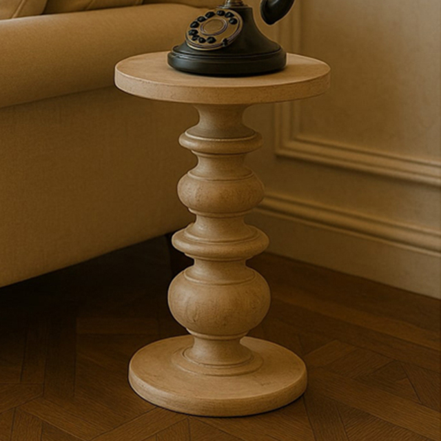 Artisan Furniture The Bellis Oak Marble Top Mango Wood Accent Table - image 1