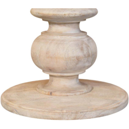 Artisan Furniture The Bellis Oak Marble Top Mango Wood Accent Table - thumbnail 3