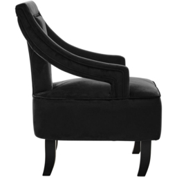 Premier Housewares Faye Black Velvet Chair - thumbnail 3