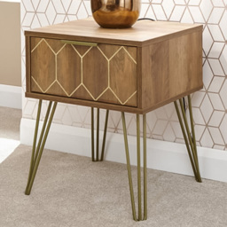 GFW Orleans Single Drawer Mango Yellow Lamp Table - thumbnail 1