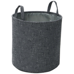 JVL Shadow Round Fabric Storage Baskets 3 Pack - thumbnail 4