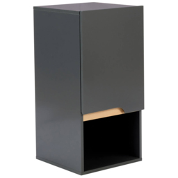 Home Source Florence Grey Single Door Hanging Bathroom Wall Cabinet - thumbnail 2