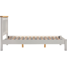 Seconique Windsor Double Pebble Grey and Oak Low End Bed Frame - thumbnail 4